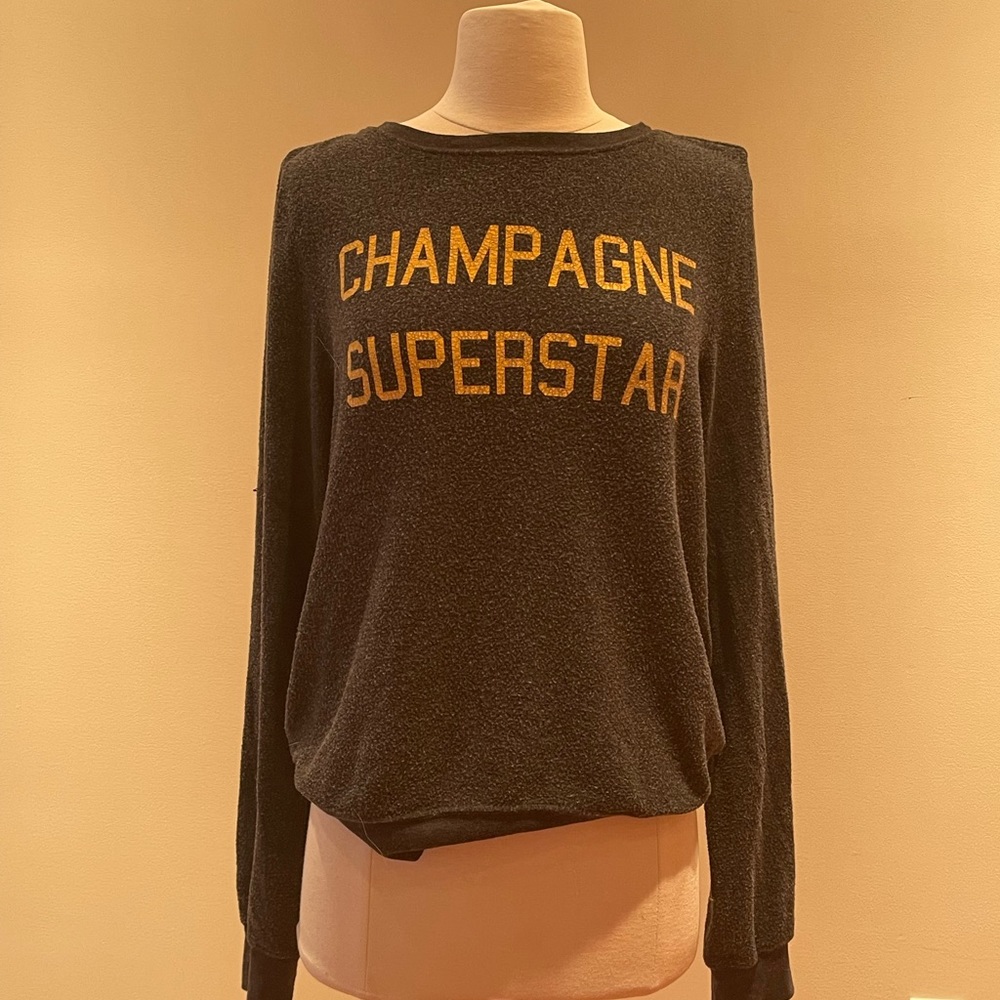 champagne superstar wild fox comfy long sleeve